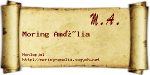 Moring Amália névjegykártya